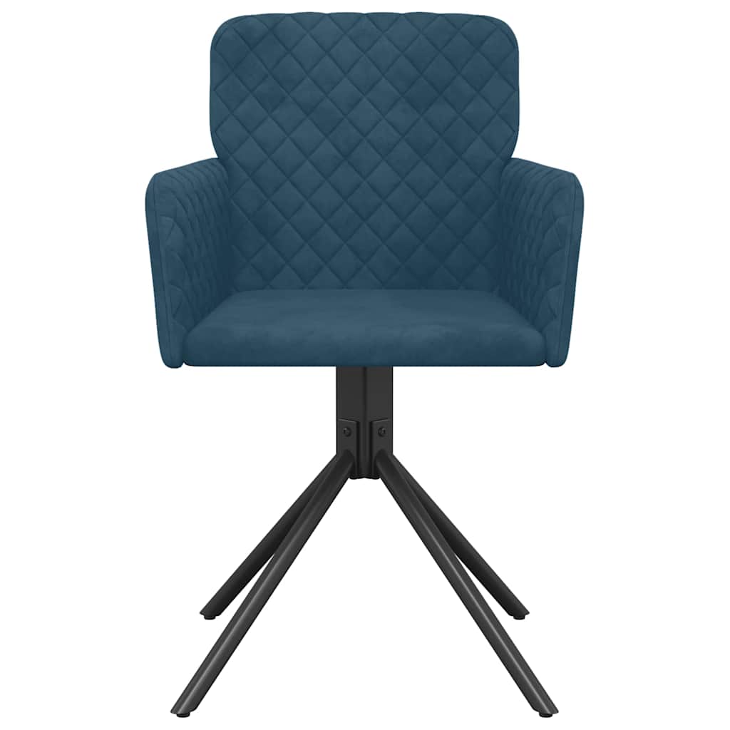 vidaXL Chaises de salle à manger pivotantes 2 pcs Velours bleu