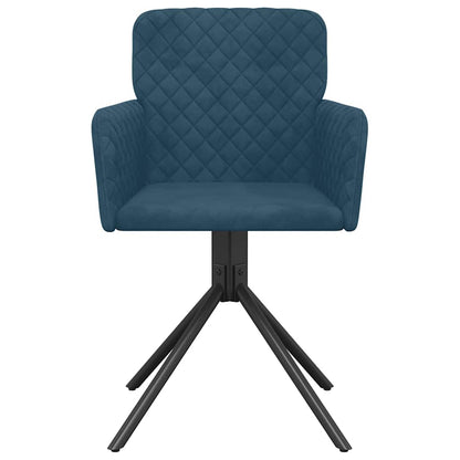 vidaXL Chaises de salle à manger pivotantes 2 pcs Velours bleu