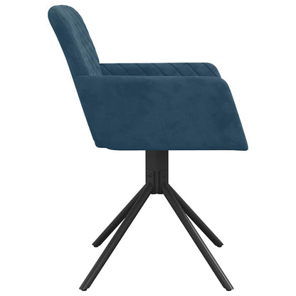 vidaXL Chaises de salle à manger pivotantes 2 pcs Velours bleu