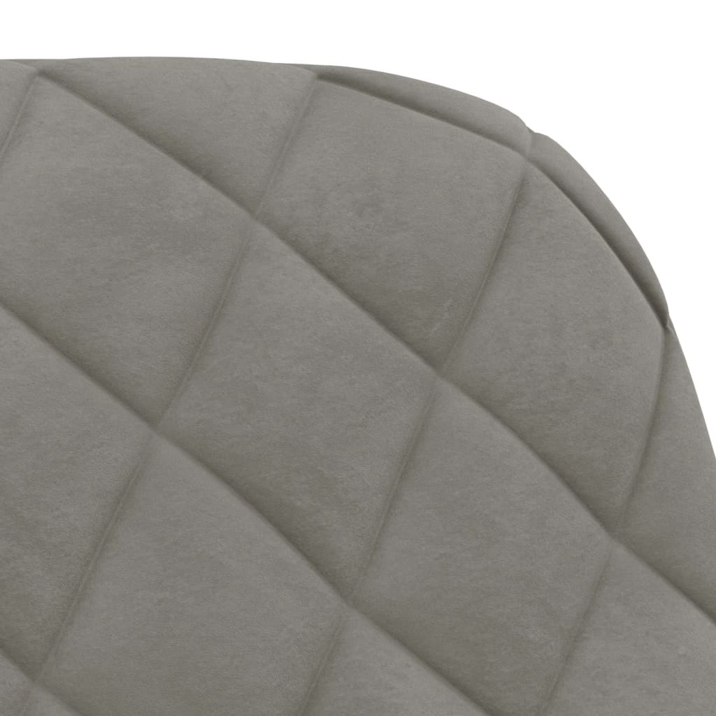 vidaXL Chaises de salle à manger pivotantes 2 pcs Gris clair Velours