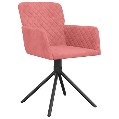 vidaXL Esszimmerstühle 2 Stk. Drehbar Rosa Samt