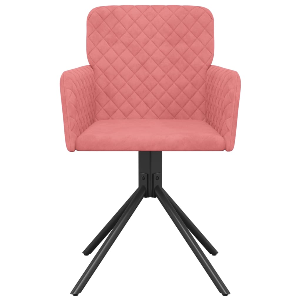 vidaXL Esszimmerstühle 2 Stk. Drehbar Rosa Samt