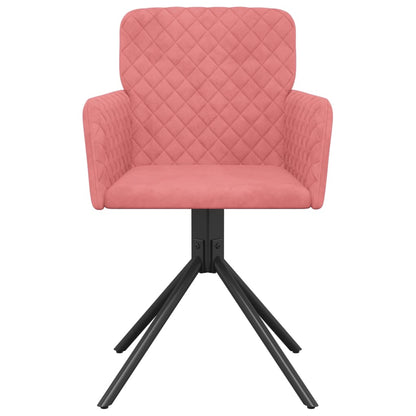 vidaXL Esszimmerstühle 2 Stk. Drehbar Rosa Samt