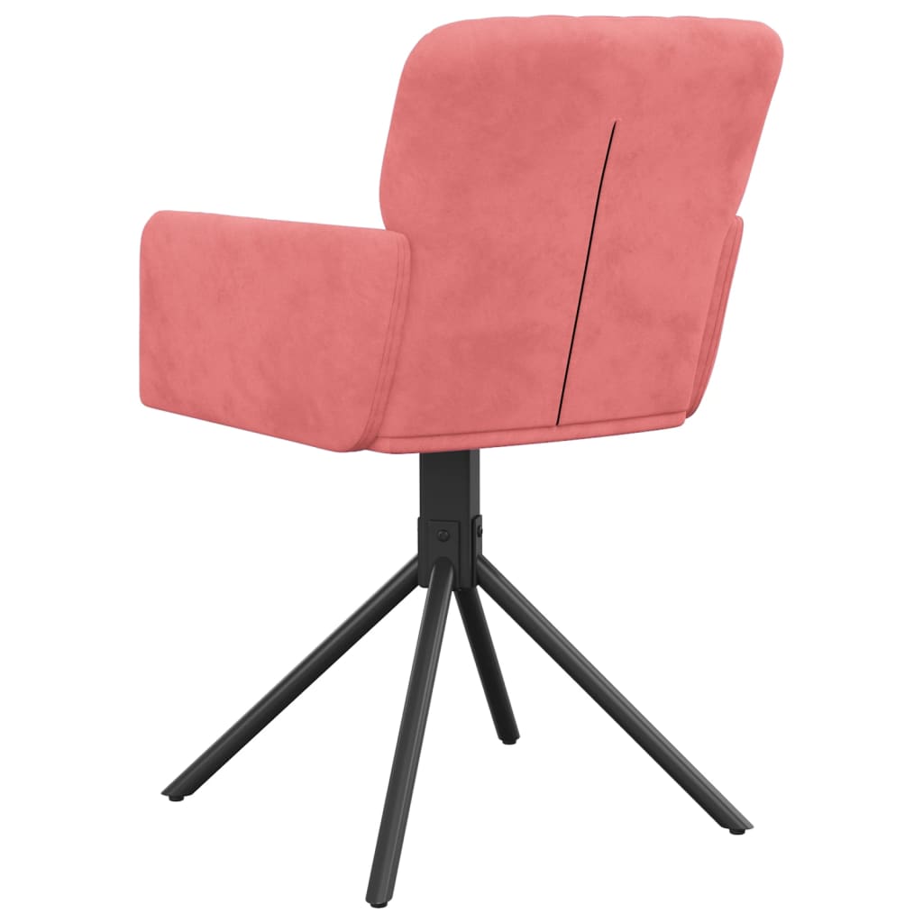 vidaXL Esszimmerstühle 2 Stk. Drehbar Rosa Samt