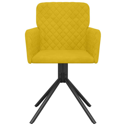 vidaXL Chaises de salle à manger pivotantes 2 pcs Velours Jaune