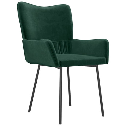 vidaXL Chaises de salle à manger 2 pcs Velours vert foncé