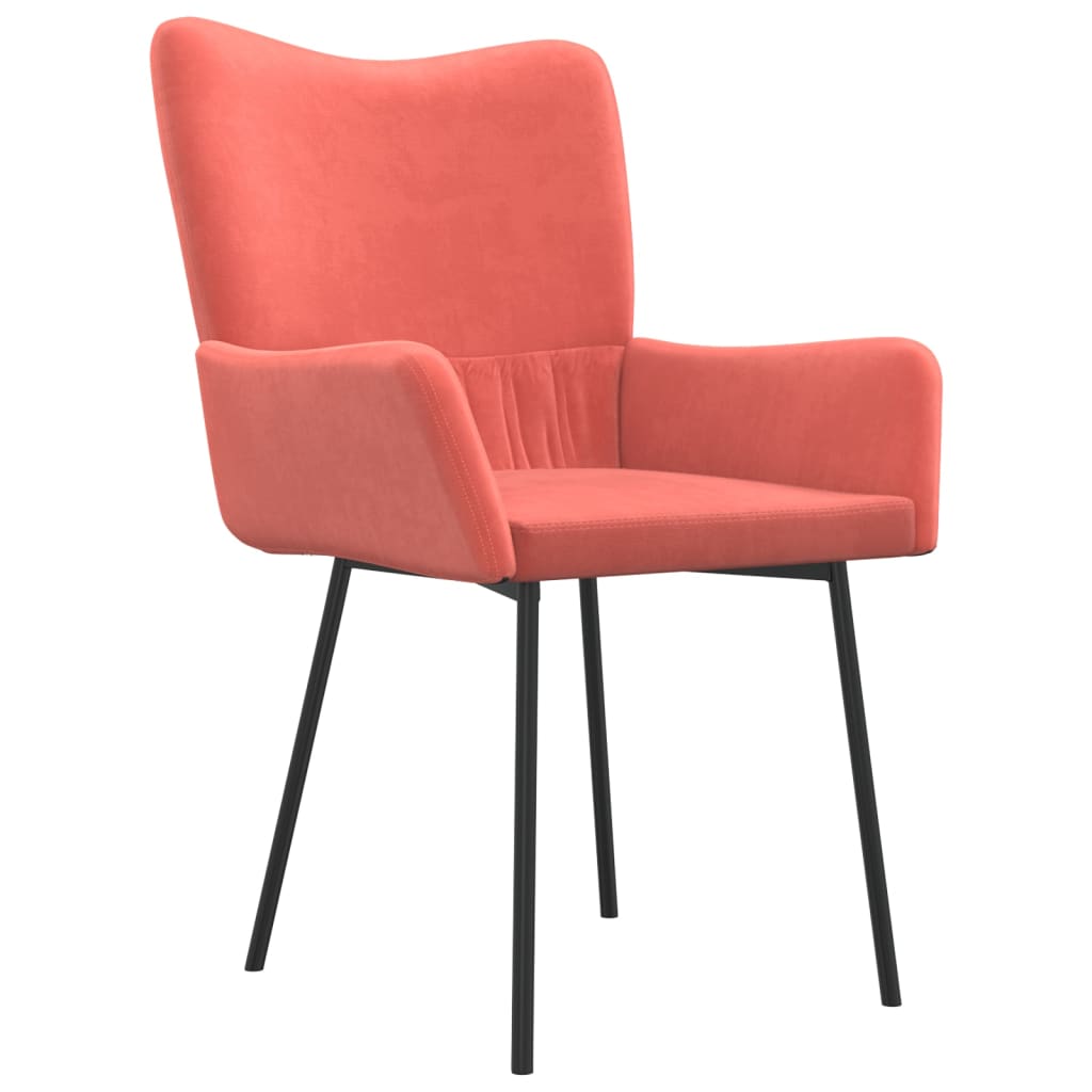 vidaXL Chaises de salle à manger 2 pcs Velours rose