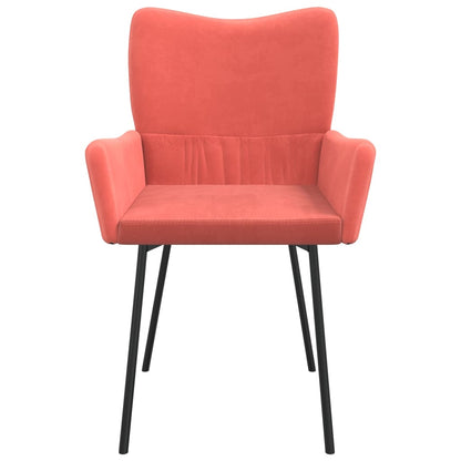 vidaXL Chaises de salle à manger 2 pcs Velours rose