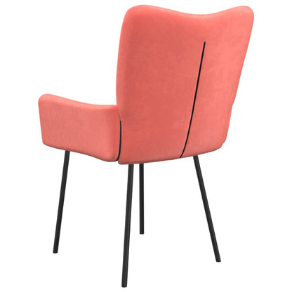 vidaXL Chaises de salle à manger 2 pcs Velours rose