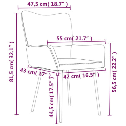vidaXL Chaises de salle à manger 2 pcs Velours rose