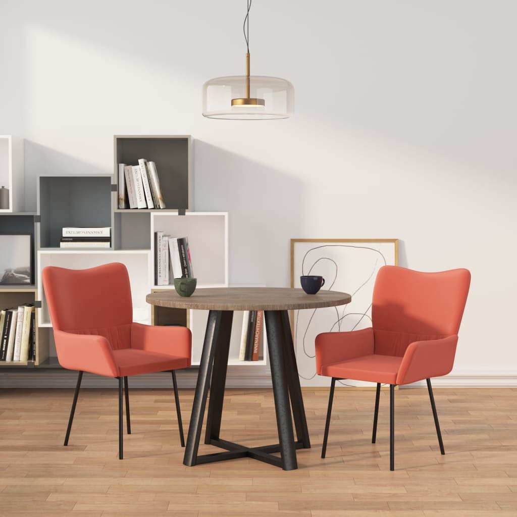 vidaXL Chaises de salle à manger 2 pcs Velours rose