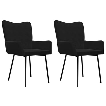 vidaXL Chaises de salle à manger 2 pcs Velours noir