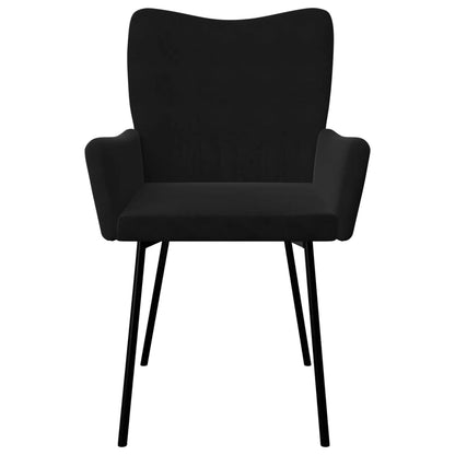 vidaXL Chaises de salle à manger 2 pcs Velours noir