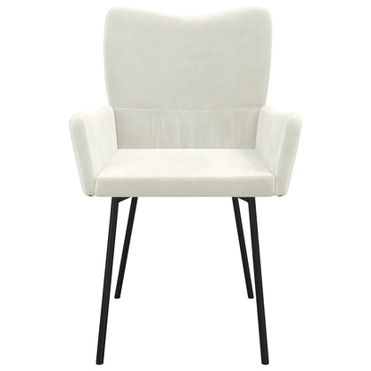 vidaXL Chaises de salle à manger 2 pcs Crème Velours