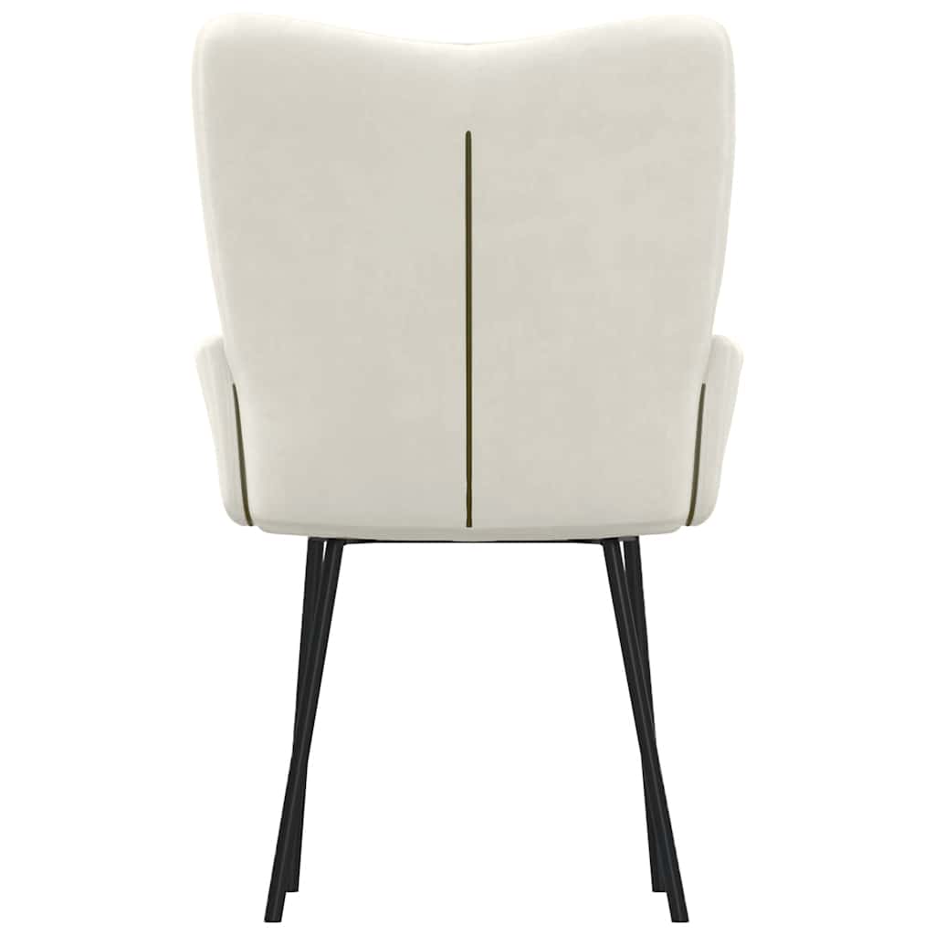 vidaXL Chaises de salle à manger 2 pcs Crème Velours
