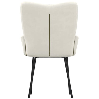 vidaXL Chaises de salle à manger 2 pcs Crème Velours