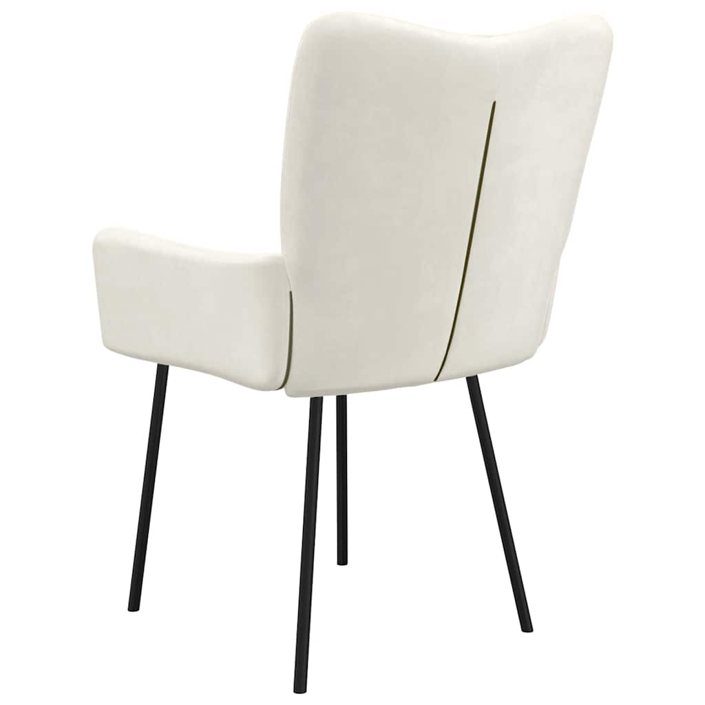 vidaXL Chaises de salle à manger 2 pcs Crème Velours