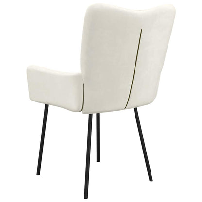 vidaXL Chaises de salle à manger 2 pcs Crème Velours