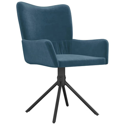 vidaXL Chaises de salle à manger pivotantes 2 pcs Velours bleu