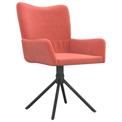 vidaXL Chaises de salle à manger 2 pcs Pivotantes Velours rose