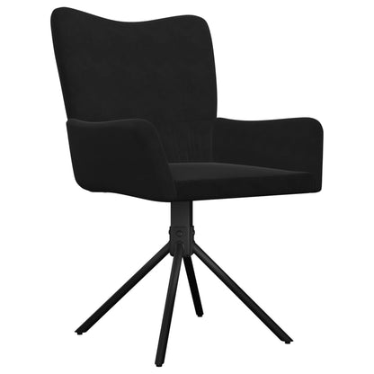 vidaXL Chaises de salle à manger pivotantes 2 pcs Velours noir