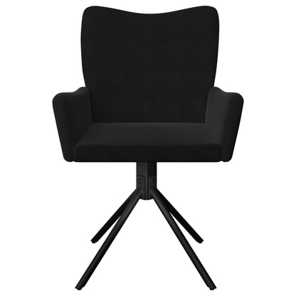 vidaXL Chaises de salle à manger pivotantes 2 pcs Velours noir