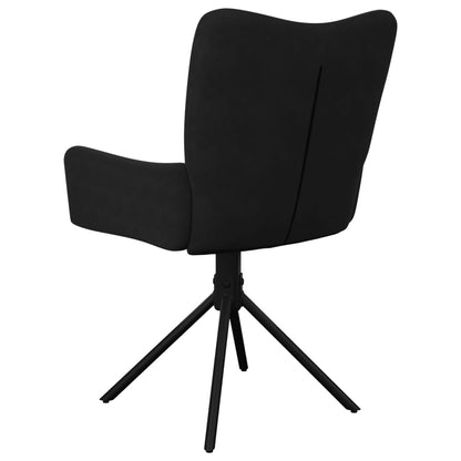 vidaXL Chaises de salle à manger pivotantes 2 pcs Velours noir