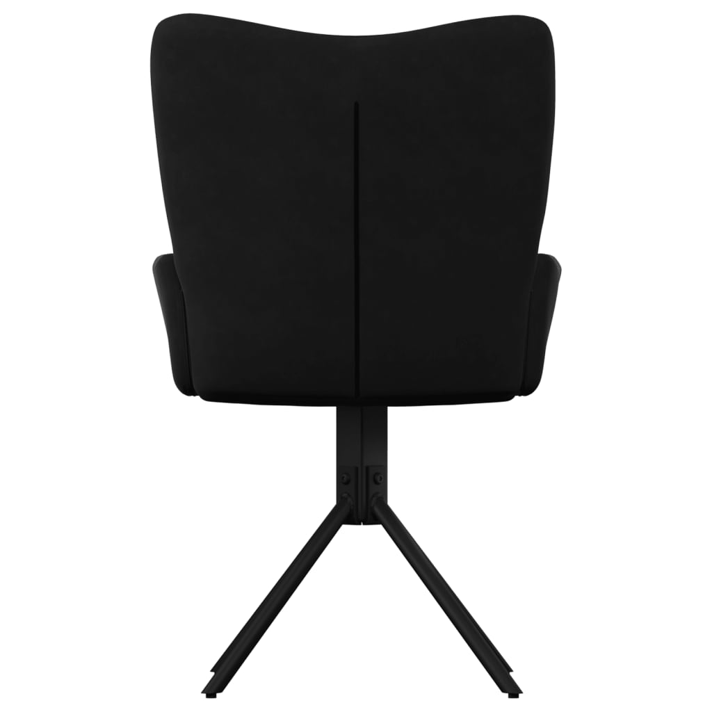 vidaXL Chaises de salle à manger pivotantes 2 pcs Velours noir