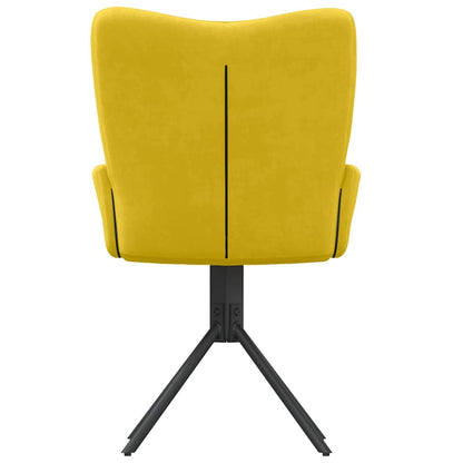 vidaXL Chaises de salle à manger pivotantes 2 pcs Velours Jaune