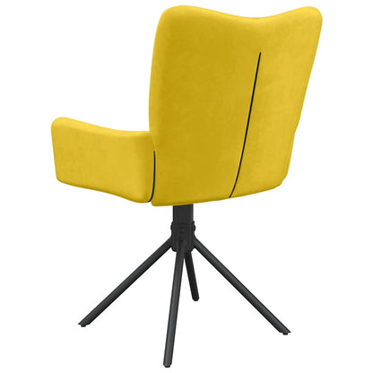 vidaXL Chaises de salle à manger pivotantes 2 pcs Velours Jaune