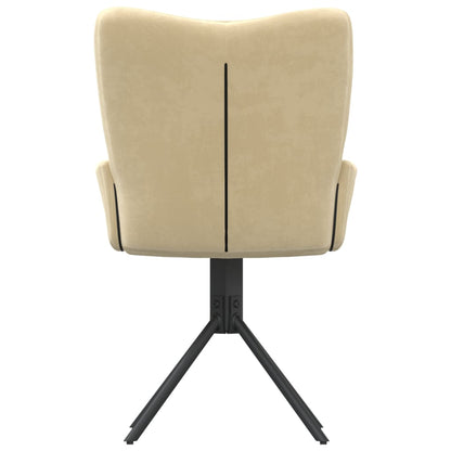 vidaXL Chaises de salle à manger pivotantes 2 pcs Crème Velours