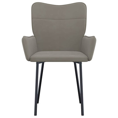 vidaXL Chaises de salle à manger 2 pcs Velours gris clair