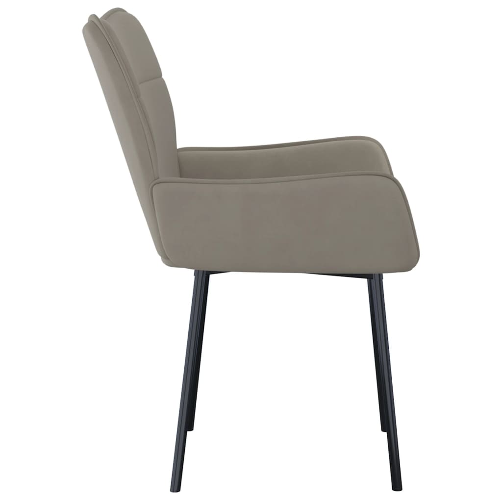 vidaXL Chaises de salle à manger 2 pcs Velours gris clair