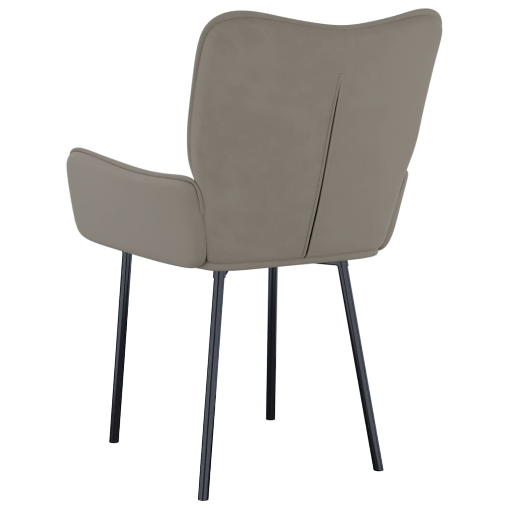 vidaXL Chaises de salle à manger 2 pcs Velours gris clair