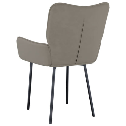 vidaXL Chaises de salle à manger 2 pcs Velours gris clair