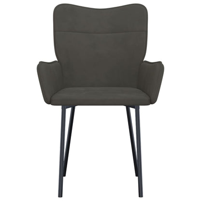 vidaXL Chaises de salle à manger 2 pcs Velours gris foncé