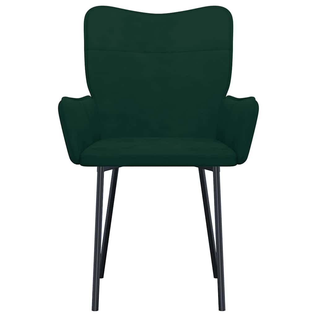 vidaXL Chaises de salle à manger 2 pcs Velours vert foncé