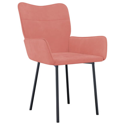 vidaXL Chaises de salle à manger 2 pcs Velours rose