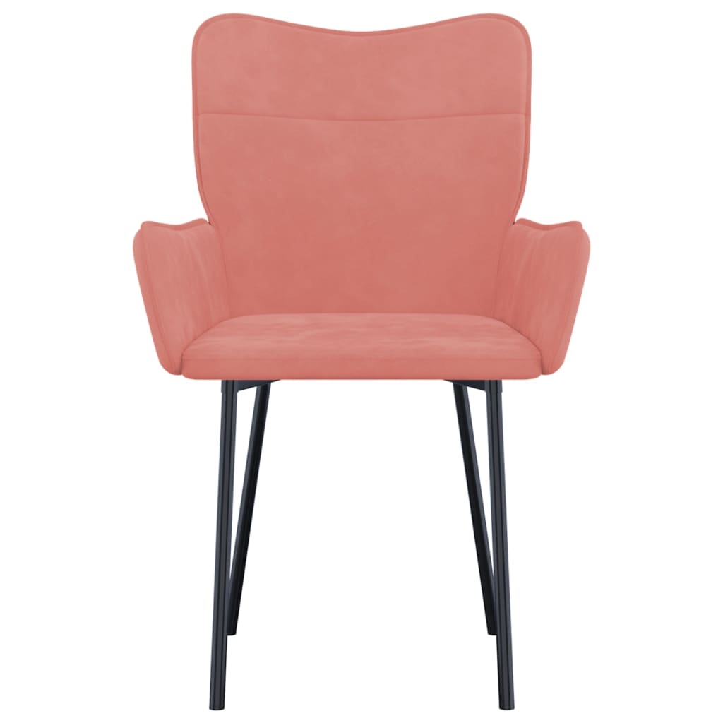 vidaXL Chaises de salle à manger 2 pcs Velours rose