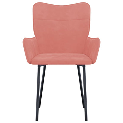 vidaXL Chaises de salle à manger 2 pcs Velours rose