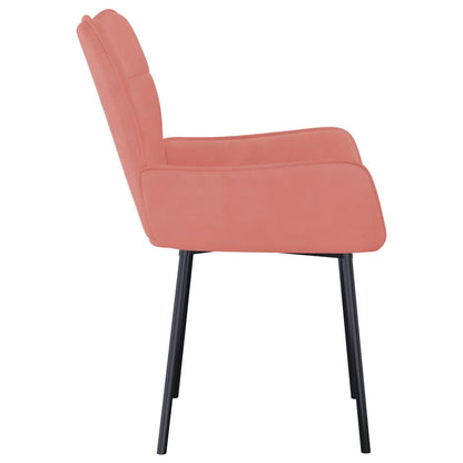 vidaXL Chaises de salle à manger 2 pcs Velours rose