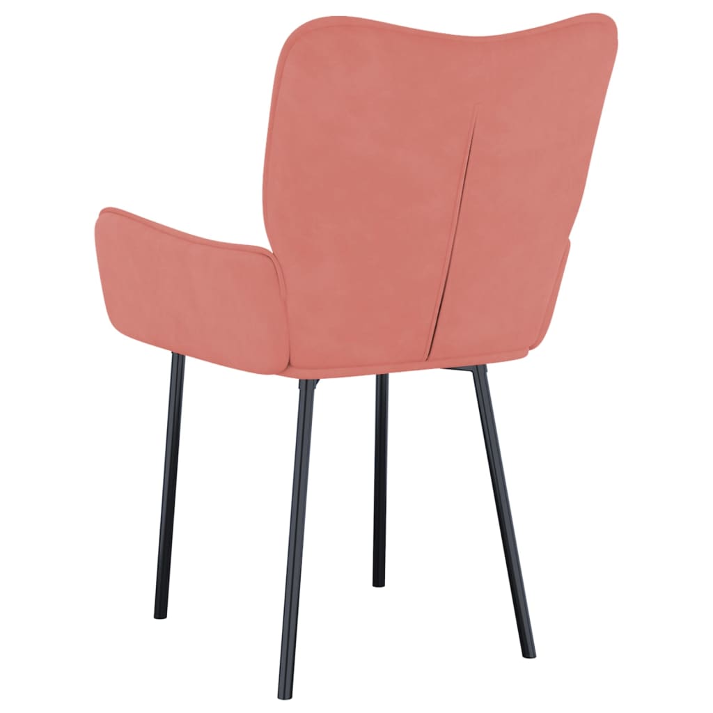 vidaXL Chaises de salle à manger 2 pcs Velours rose