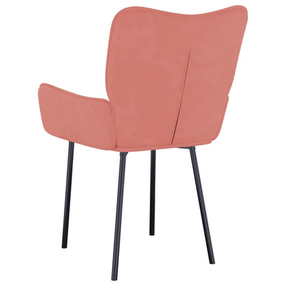vidaXL Chaises de salle à manger 2 pcs Velours rose