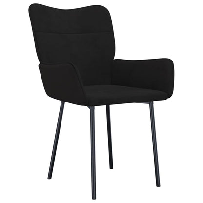 vidaXL Chaises de salle à manger 2 pcs Velours noir