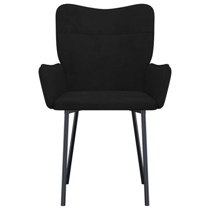 vidaXL Chaises de salle à manger 2 pcs Velours noir