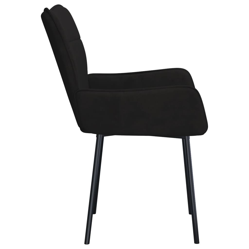 vidaXL Chaises de salle à manger 2 pcs Velours noir