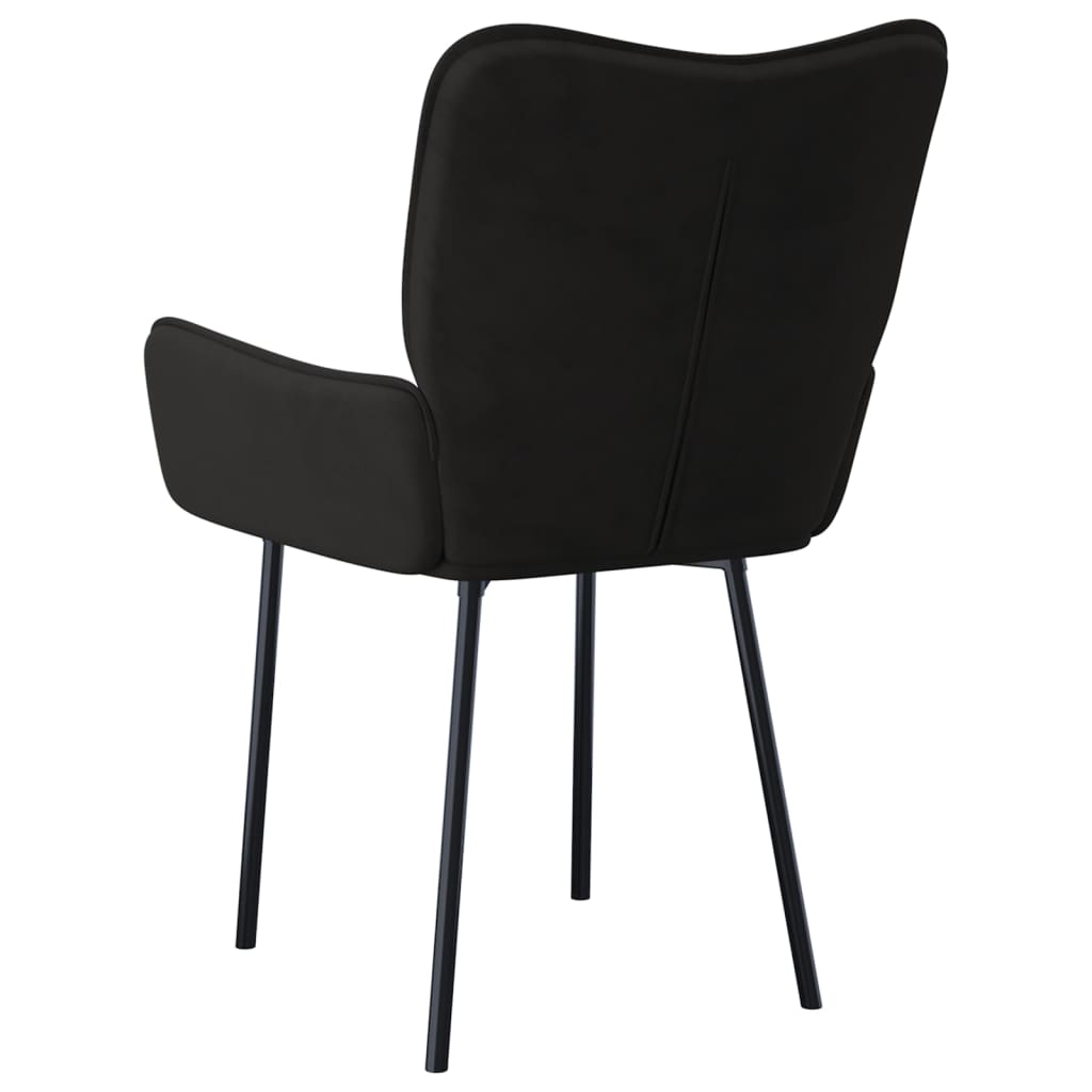 vidaXL Chaises de salle à manger 2 pcs Velours noir