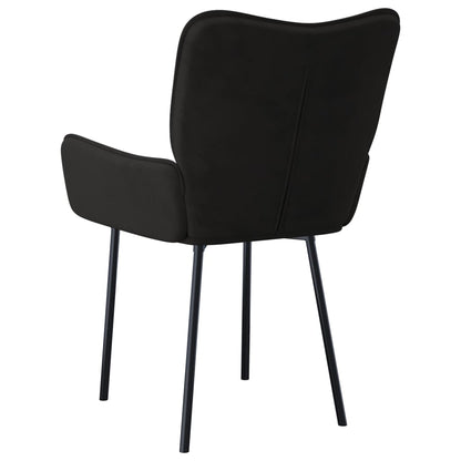 vidaXL Chaises de salle à manger 2 pcs Velours noir