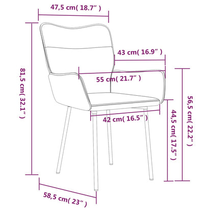 vidaXL Chaises de salle à manger 2 pcs Velours noir