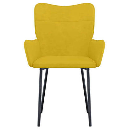 vidaXL Chaises de salle à manger 2 pcs Jaune Velours